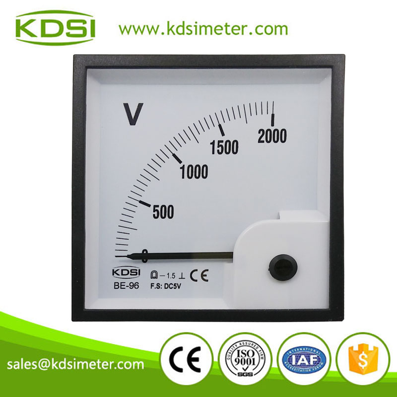 Factory direct sales BE-96 96 * 96 DC5V 2000V analog dc panel voltmeter