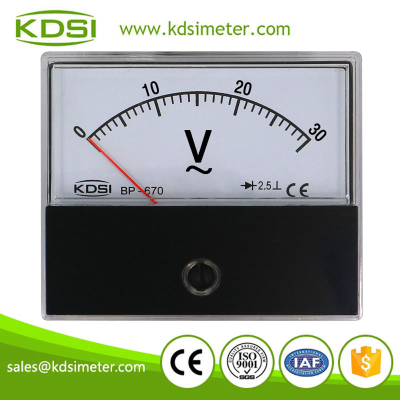 Factory direct sales BP-670 AC30V rectifier analog ac panel voltmeter
