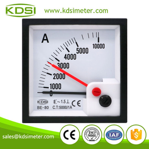 CE certificate BE-80 AC5000/1A with red pointer analog ac panel meter