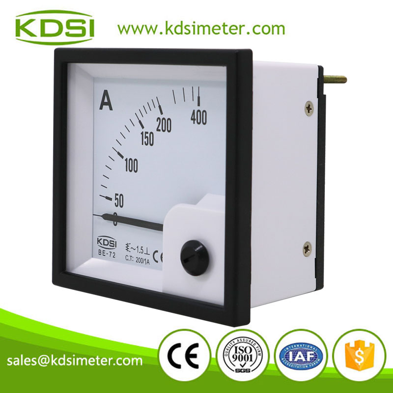 Easy installation BE-72 AC200/1A analog ac panel ampere meter