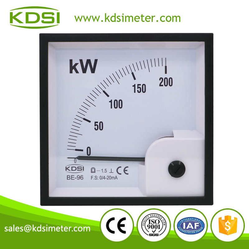 High quality professional BE-96 DC4-20mA 200kW dc analog amp kW panel meter