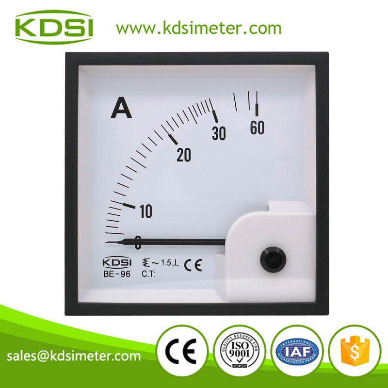CE Approved BE-96 AC30A direct ac analog panel ammeter with output