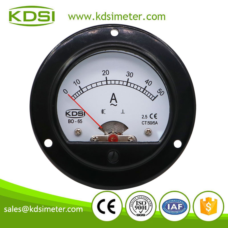 20 years Professional Manufacturer BO-65 AC50/5A ac analog round panel current meter