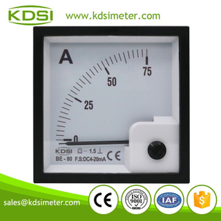Easy installation BE-80 DC4-20mA 75A analog dc panel ampere indicator