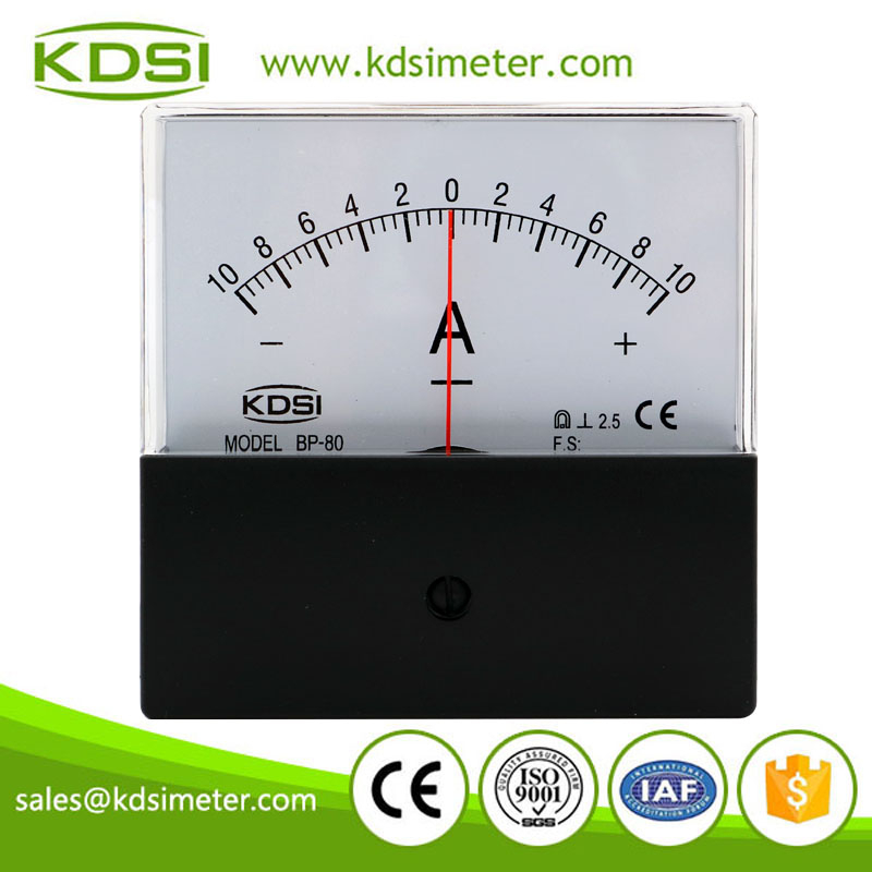 Easy Operation BP-80 DC+-10A Black Cover Analog DC Panel Mount Ammeter
