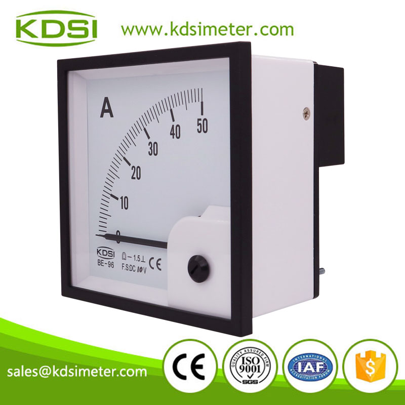 Durable in use BE-96 DC10V 50A dc amp analog panel meter