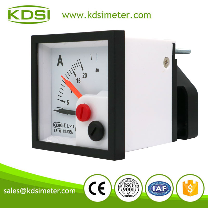 CE certificate BE-48 AC20/5A with red pointer analog panel ac ampere meter