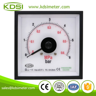 High quality BE-96W DC4-20mA 0.6/6 Mpa/bar backlighting analog amp panel pressure meter