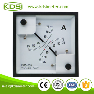 Factory direct sales F96D-DCB DC+-75mV+-75A analog dc panel double Structure ammeter