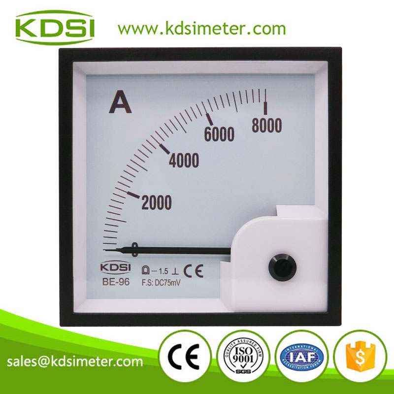 CE Approved BE-96 DC75mV 8000A analog dc panel volt ampere meter