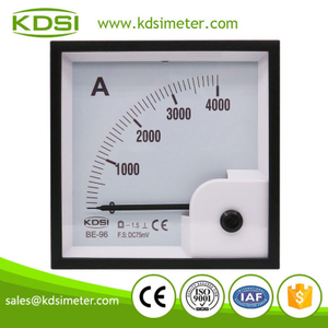 Easy installation BE-96 DC75mV 4000A analog dc panel ampere meter for shunt