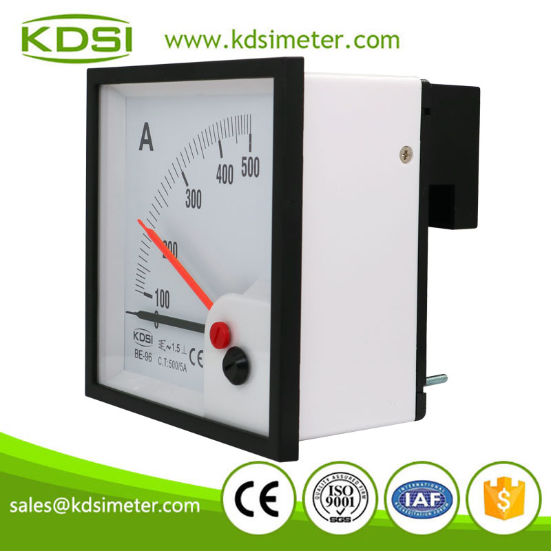 Factory direct sales BE-96 AC500/5A no overload double pointer analog ac amp panel meter