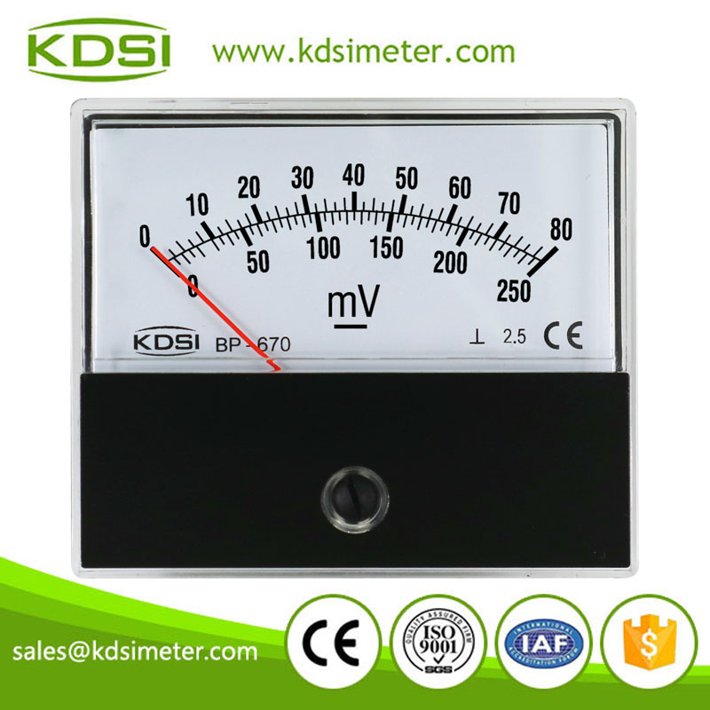 KDSI electronic apparatus BP-670 DC80mV 250mV double range analog panel dc millivolt meter