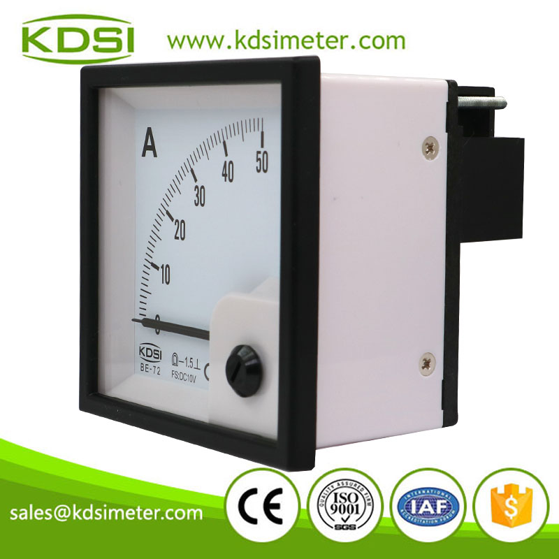Hot sales BE-72 DC10V 50A analog panel dc voltmeter ammeter