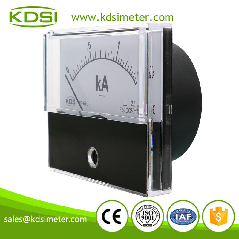 High quality BP-670 DC50mV 1.5kA dc analog panel small ammeter
