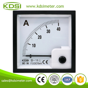 China Supplier BE-80 DC75mV 40A analog dc panel mount ammeter