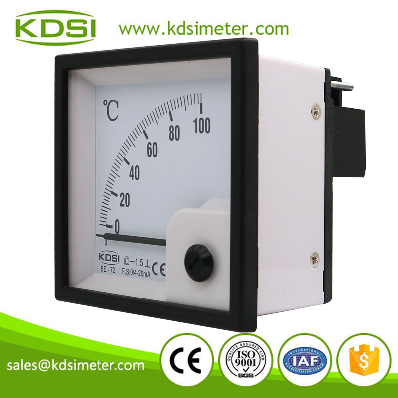 20 Years Manufacturing Experience BE-72 DC4-20mA 100C analog dc panel amp temperature meter
