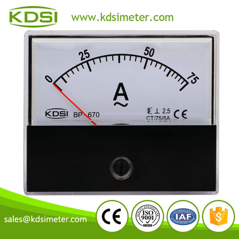 KDSI electronic apparatus BP-670 AC75/5A analog ac panel ammeter with output