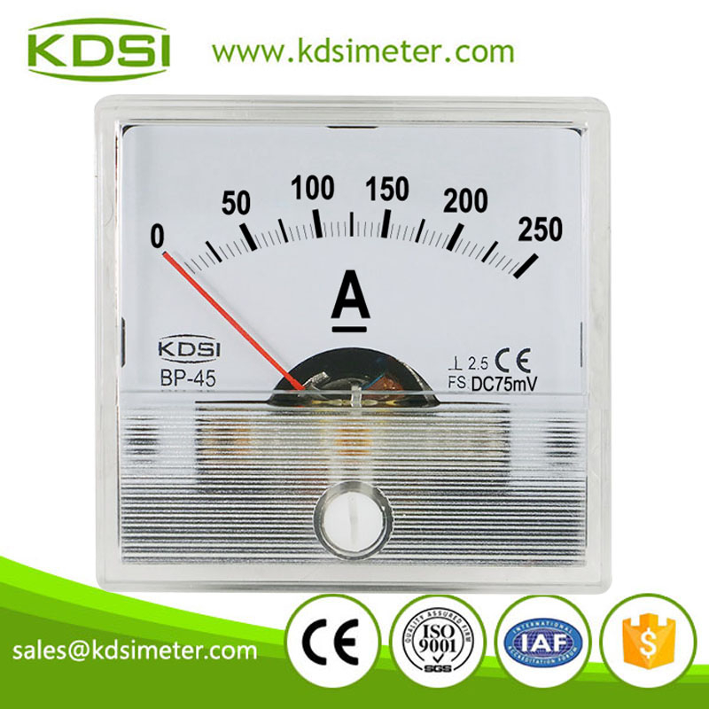 Small & high sensitivity BP-45 DC75mV 250A analog panel dc high precision ammeter