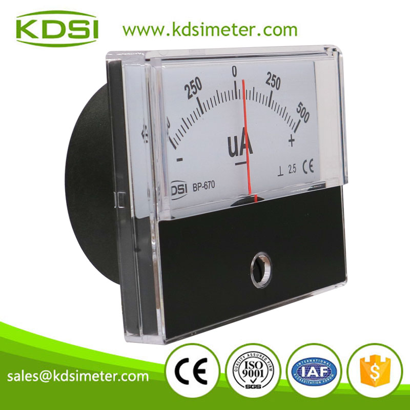 Factory direct sales BP-670 DC+-500uA analog dc panel mount ammeter