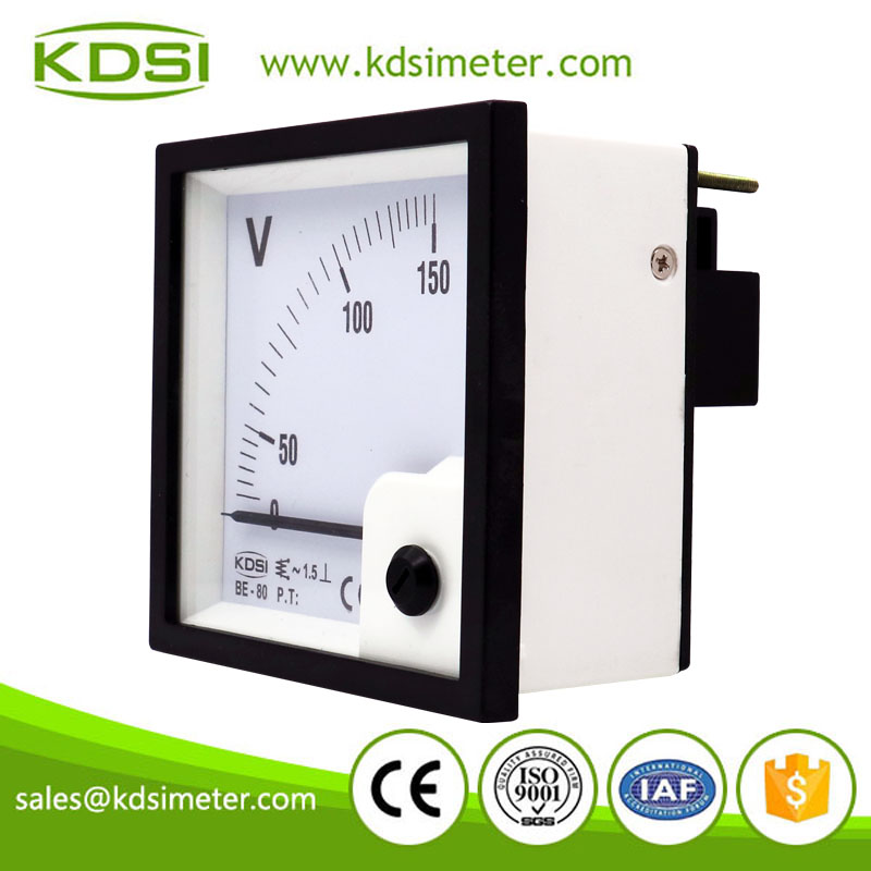 High quality professional BE-80 AC150V analog ac panel voltmeter