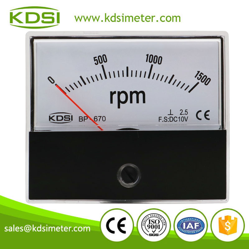 High quality professional BP-670 DC10V 1500RPM panel analog electronic rpm meter
