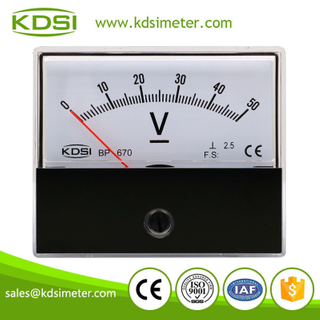 China Supplier BP-670 DC50V panel analog dc voltmeter