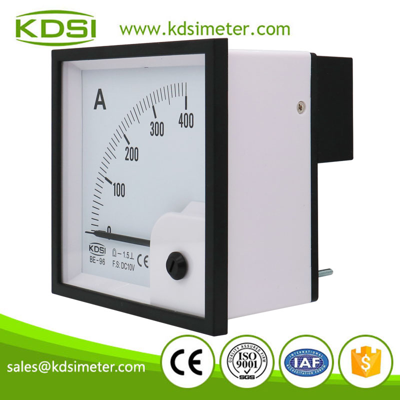 Square type BE-96 DC10V 400A analog dc panel price of ammeters