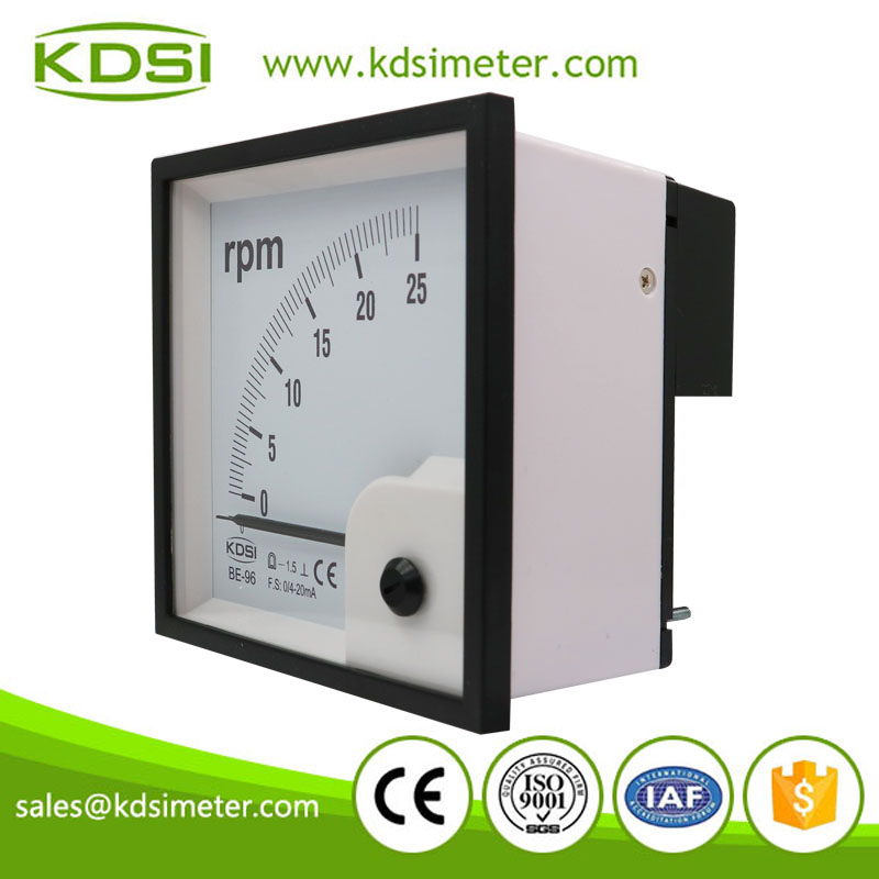 Easy installation BE-96 DC4-20mA 25rpm analog dc panel rpm speed meter