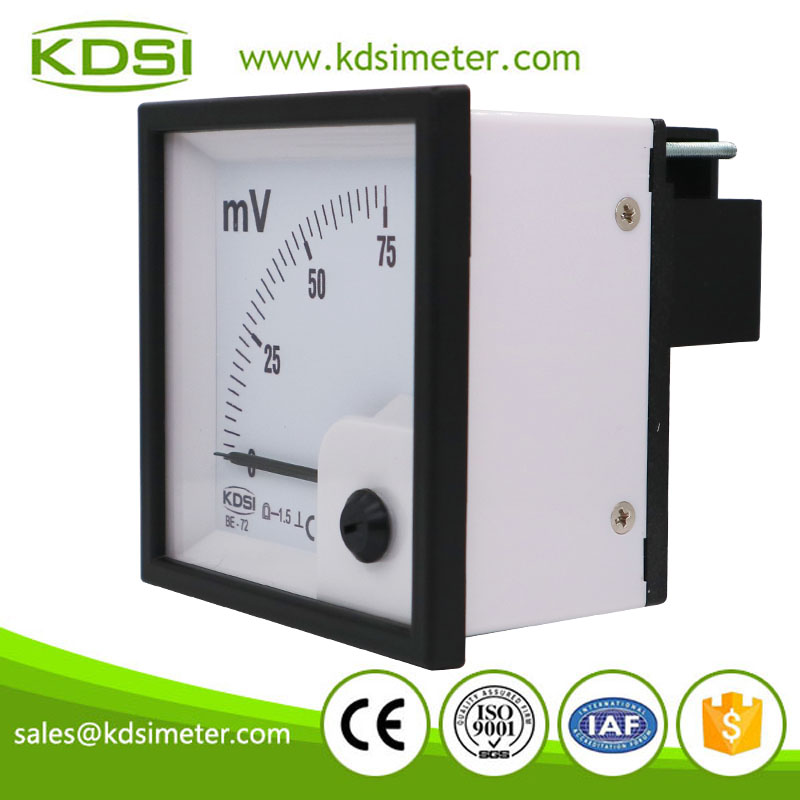 High quality professional BE-72 DC75mV panel analog dc voltmeter