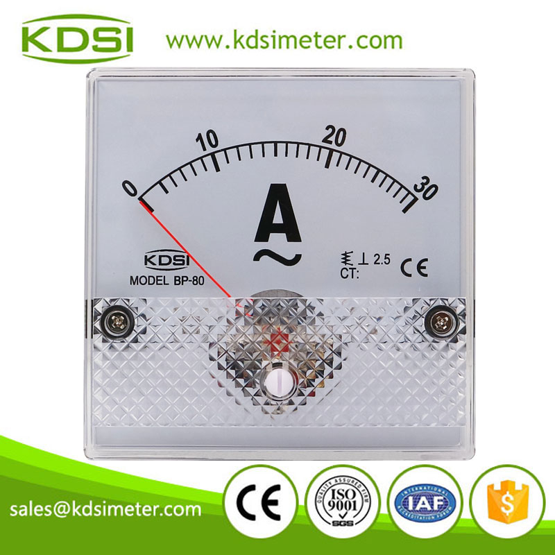 China Supplier BP-80 AC30A ac analog panel ammeter with output