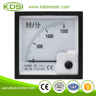 Easy operation BE-80 DC10V 1500r/min panel analog dc voltage rpm meter
