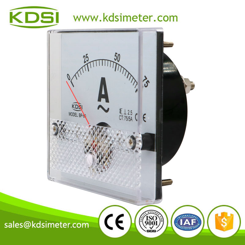 Hot sales BP-80 AC75/5A analog ac panel ampere meter