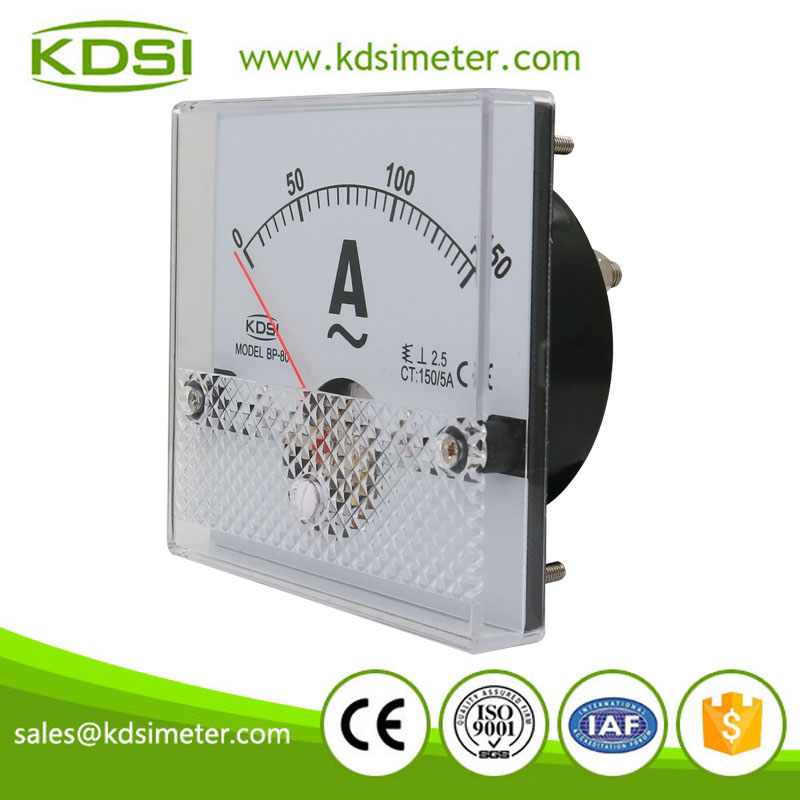 High quality BP-80 AC150/5A analog ac panel current meter