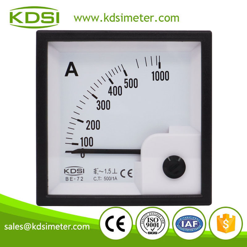 Hot sales BE-72 AC AC500/1A analog ac panel ammeter with output