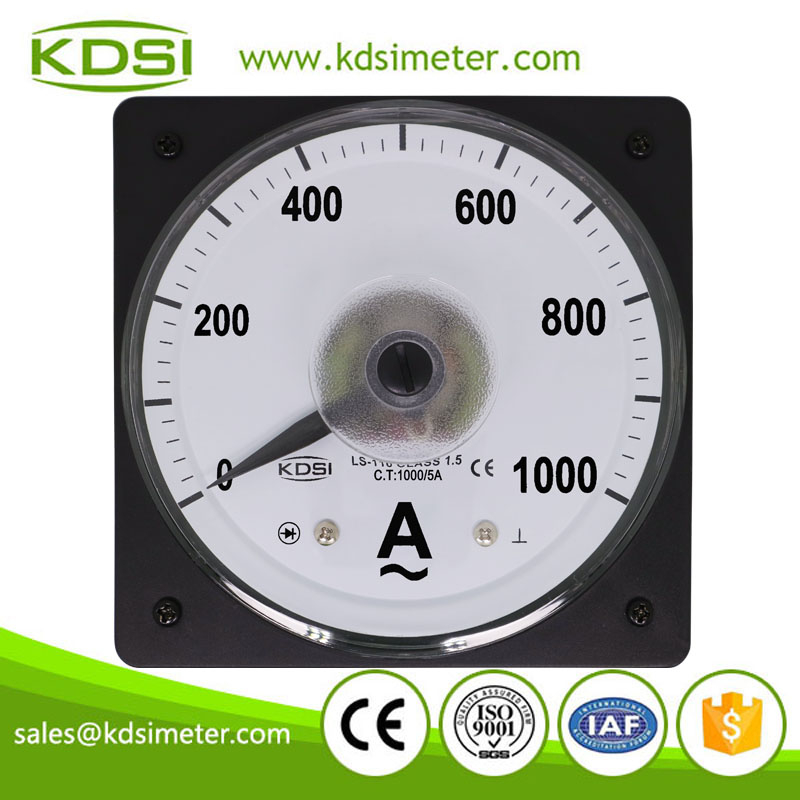 High quality professional LS-110 AC1000/5A wide angle ac panel analog amp current meter