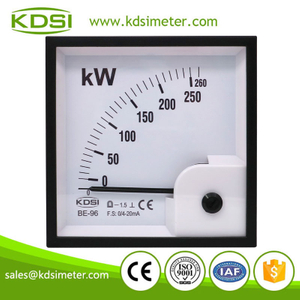 Square type BE-96 DC4-20mA 260kW dc analog ampere watt panel meter