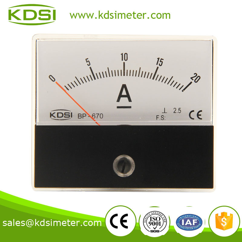 Taiwan technology BP-670 DC20A analog dc ammeter