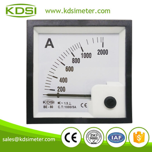 Safe to operate BE-80 AC1000/5A ammeter gauge