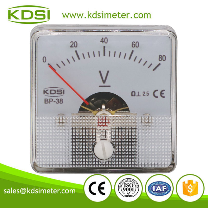 Hot Selling Good Quality BP-38 DC80V analog dc panel small voltmeter