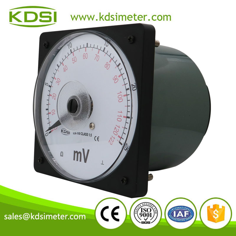 China Supplier LS-110 DC25mV 25-122mV double scale analog dc panel millivoltmeter