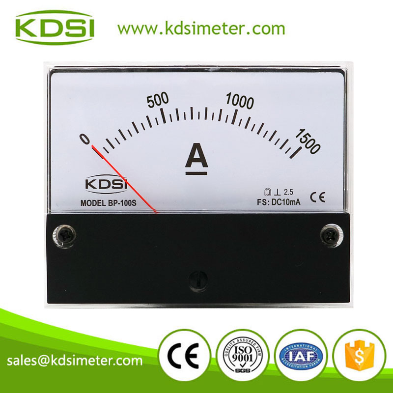 Easy operation BP-100S DC10mA 1500A dc panel analog amp meter