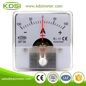 High quality professional BP-38 DC+75mV +-100A panel analog ammeter with output