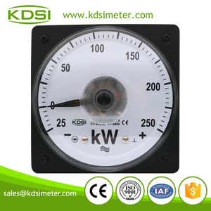 Easy operation LS-110 3P3W -25-250kW 400/5A 380V wide angle panel analog power meter