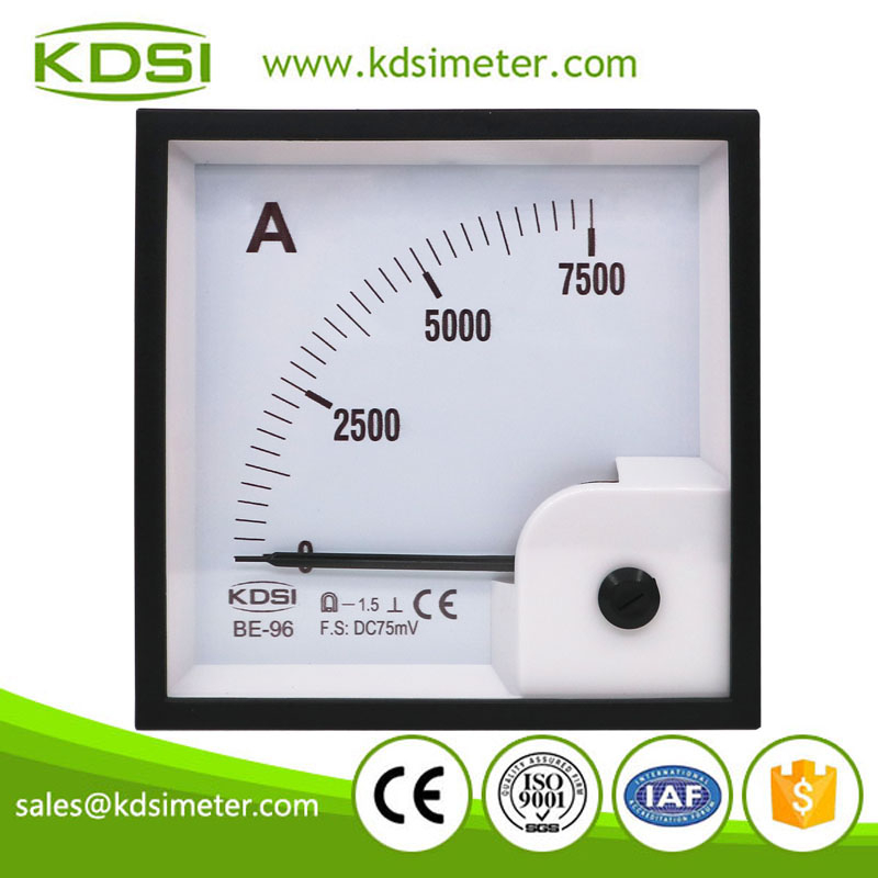 CE Approved BE-96 DC75mV 7500A dc analog panel price of ammeters
