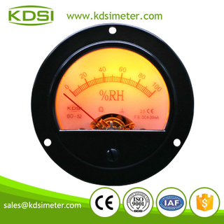 Hot sales BO-52 DC4-20mA 100%RH analog backlighting dc panel ampere hygrometer