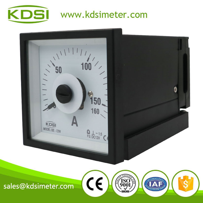 20 Years Manufacturing Experience BE-72W DC12V 160A wide angle dc panel analog voltage amp meter