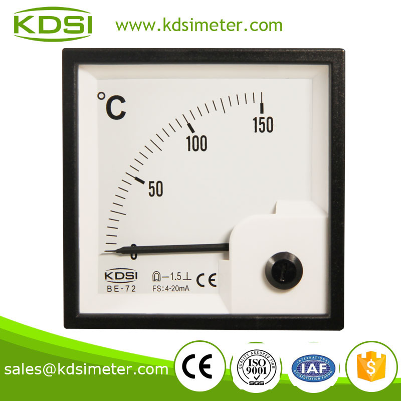 BE-72 DC Ammeter DC4-20mA 150degree panel current temperature gauge