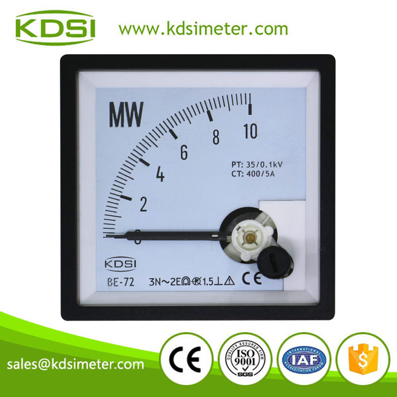 New model BE-72 3P3W 10MW 35/0.1kV 400/5A analog panel 3 phase power meter