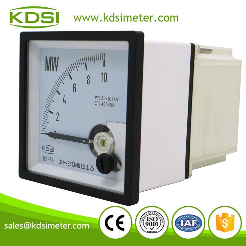 New model BE-72 3P3W 10MW 35/0.1kV 400/5A analog panel 3 phase power meter